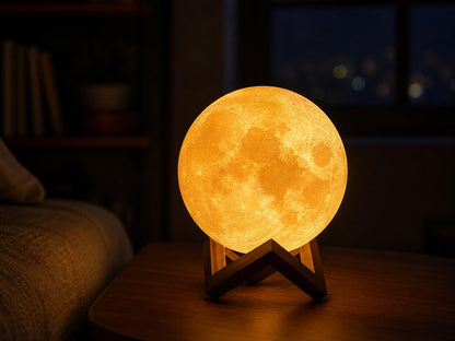 3D Moon Lamp — The Moon, Actual Size (Roughly)