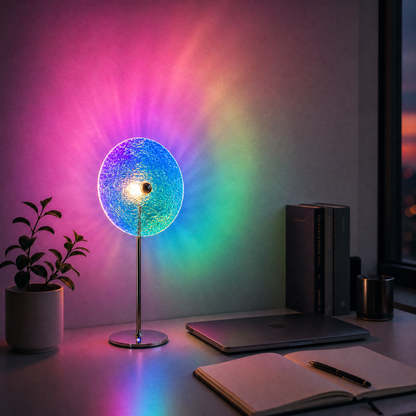 Sunset Wave Table Lamp — Golden-Hour Glow