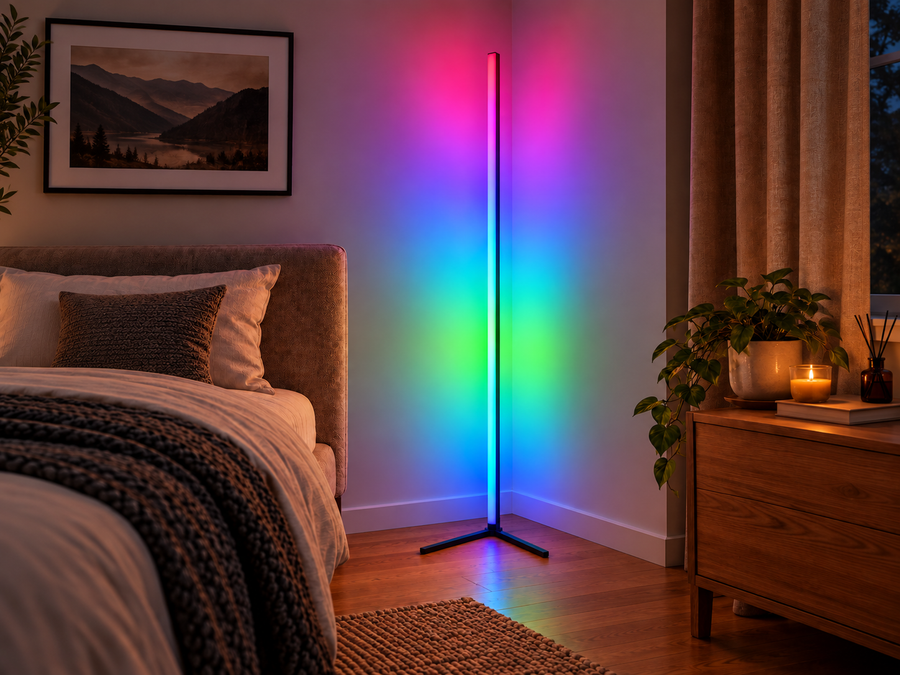Corner Glow Floor Lamp — Light That Moves to Music